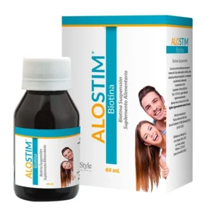 ALOSTIM BIOTINA Suplemento alimentario. Refuerzo cabello y uñas. Dosis adaptable x 60 ml.