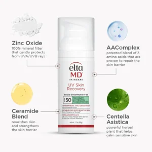 UV Skin Recovery SPF 50 - EltaMD El protector solar para piel sensible 100% mineral.