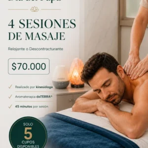 4 Sesiones de Masaje (relajante o descontracturante)